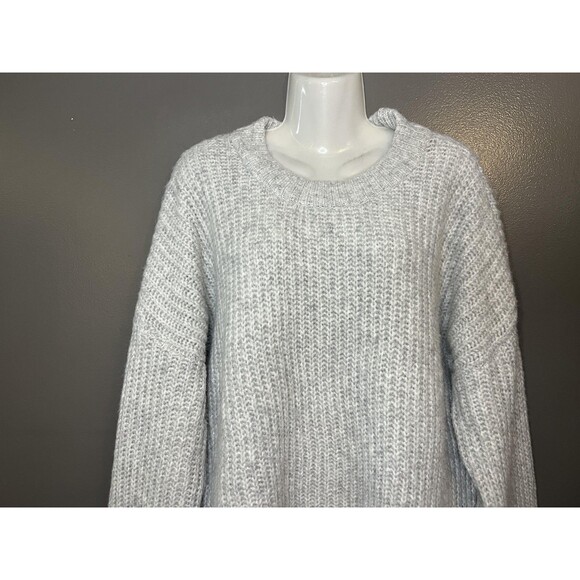 Sonoma Sweaters - Sonoma Goods For Life Sweater Womens XL Gray Fuzzy Chunky Knit Pullover Cozy